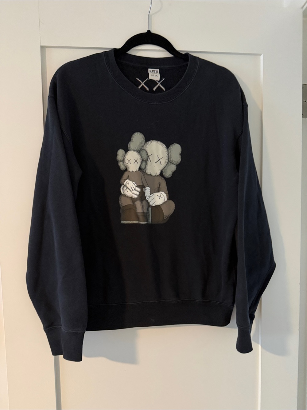 Uniqlo Black UT KAWS-Style Graphic Crewneck Sweater